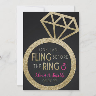 Gold Glitter Bachelorette en Hens Party Itinerary Kaart