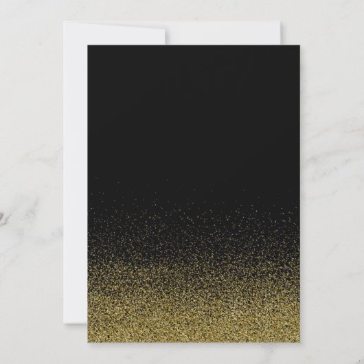 Gold Glitter Bachelorette Party Invitation Kaart (Achterkant)