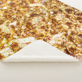 Gold glitter background sherpa deken (3/4)