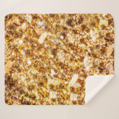 Gold glitter background sherpa deken (Voorkant (horizontaal))