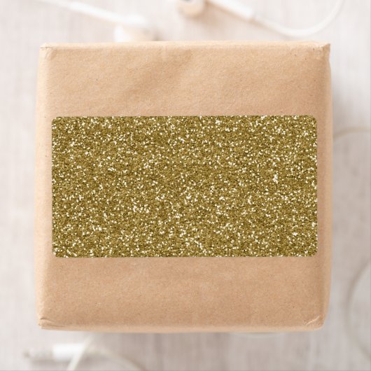 Gold Glitter Background Sjabloon Etiket (Insitu)