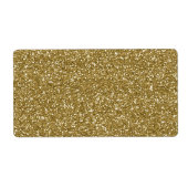 Gold Glitter Background Sjabloon Etiket (Voorkant)