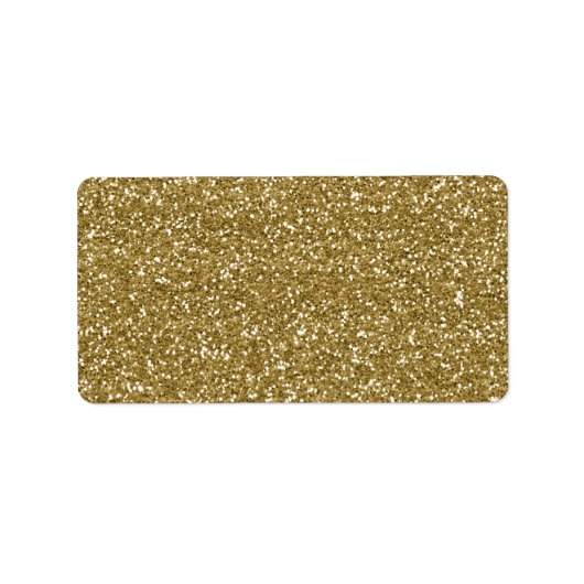 Gold Glitter Background Sjabloon Etiket (Voorkant)