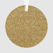 Gold Glitter Background Sjabloon Ornament (achterkant)