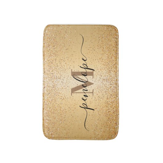 Gold Glitter Badmat (Voorkant Verticaal)