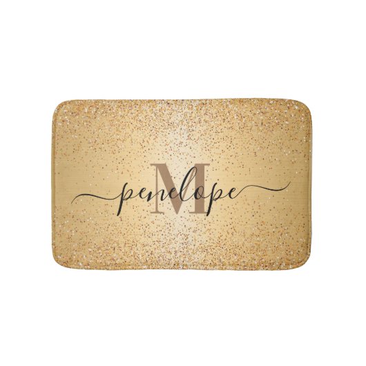 Gold Glitter Badmat (Voorkant)