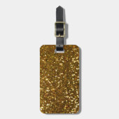 Gold Glitter Bagagelabel (Voorkant verticaal)