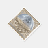 Gold Glitter Ball Napkins Servetten (Hoek)
