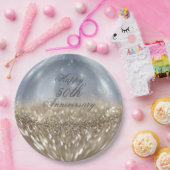 Gold Glitter Ball Paper-Borden Papieren Bordje (Feest)