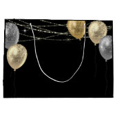 Gold Glitter Balloons 100e verjaardag Groot Cadeauzakje (Achterkant)