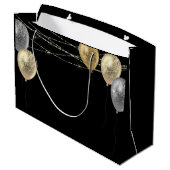 Gold Glitter Balloons 100e verjaardag Groot Cadeauzakje (Achterkant Gekanteld)