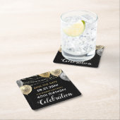 Gold Glitter Balloons 40th Birthday Save the Date Kartonnen Onderzetters (Insitu)