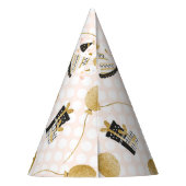 Gold Glitter Balloons Kinder naam Birthday Feesthoedjes (Achterkant)