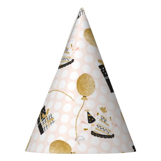 Gold Glitter Balloons Kinder naam Birthday Feesthoedjes (Links)