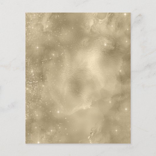 Gold Glitter Baptism Budget Invitations (Achterkant)