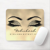 Gold Glitter Beauty Studio Lashes Extension Browns Muismat (Met muis)