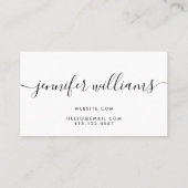 Gold Glitter Beauty Stylist Modern Calligrafie Visitekaartje (Achterkant)