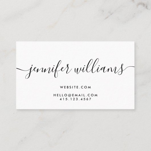 Gold Glitter Beauty Stylist Modern Calligrafie Visitekaartje (Achterkant)