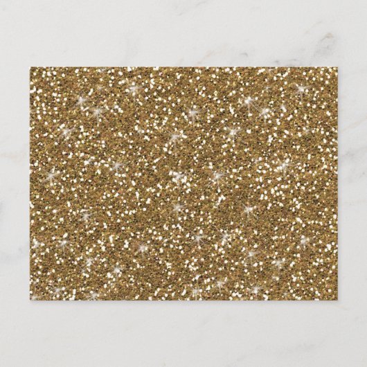 Gold Glitter bedrukt Briefkaart (Voorkant)