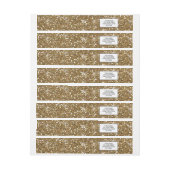 Gold Glitter bedrukt Omwikkelbaar Adreslabel (Vel)
