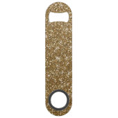 Gold Glitter bedrukt Speed Flessenopener (Achterkant)