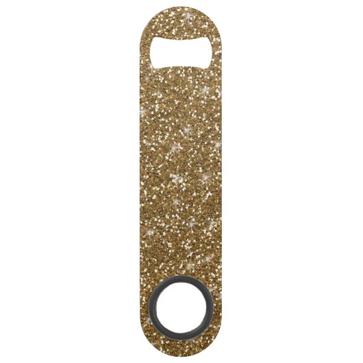 Gold Glitter bedrukt Speed Flessenopener (Achterkant)