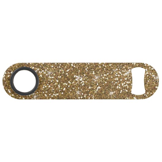 Gold Glitter bedrukt Speed Flessenopener (Voorkant (Horizontaal))