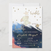 Gold Glitter Beer Twinkle Little Star Baby shower Kaart (Voorkant)