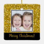 Gold Glitter Best Cousin Ooit Kerstmis Keramisch Ornament (Achterkant)