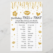 Gold glitter Birthday Dit spel (Voorkant)