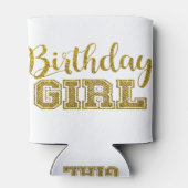 Gold Glitter | Birthday Girl Blikjeskoeler (Achterkant)