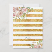 Gold Glitter | Birthday Unicorn Horn Baby shower Bedankkaart (Achterkant)