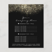 Gold Glitter Black Abstracte Confetti Flyer (Voorkant)