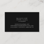 Gold Glitter Black Barber Pole Barber Business Ca Visitekaartje (Achterkant)