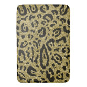Gold Glitter Black Cheetah Leopard Animal Print Badmat (Voorkant Verticaal)