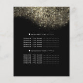Gold Glitter Black Conceptueel minimale Confetti Flyer (Achterkant)