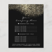 Gold Glitter Black Conceptueel minimale Confetti Flyer (Voorkant)