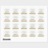 Gold Glitter Black en White Birthday Favor Label (Vel)