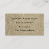 Gold Glitter Black Hair Salon Spa Modern Classy Visitekaartje (Achterkant)