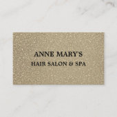Gold Glitter Black Hair Salon Spa Modern Classy Visitekaartje (Voorkant)