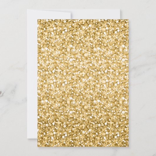 Gold Glitter Black Lijst-Afstuderen Kaart (Achterkant)