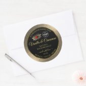 Gold Glitter Black Product Labels Ladybug Voeg Log (Envelop)