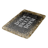 Gold Glitter Black White Dorm Sweet Dorm Badmat (Gekanteld)