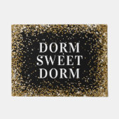 Gold Glitter Black White Dorm Sweet Dorm Deurmat (Voorkant)