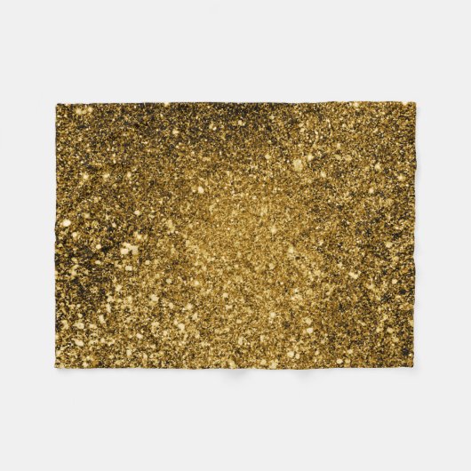 Gold Glitter Blanket Fleece Deken (Voorkant (Horizontaal))