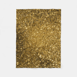 Gold Glitter Blanket Fleece Deken