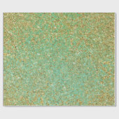 Gold Glitter Blauwgroen Aqua Girly Glam Trendy Par Cadeaupapier (Vlak)