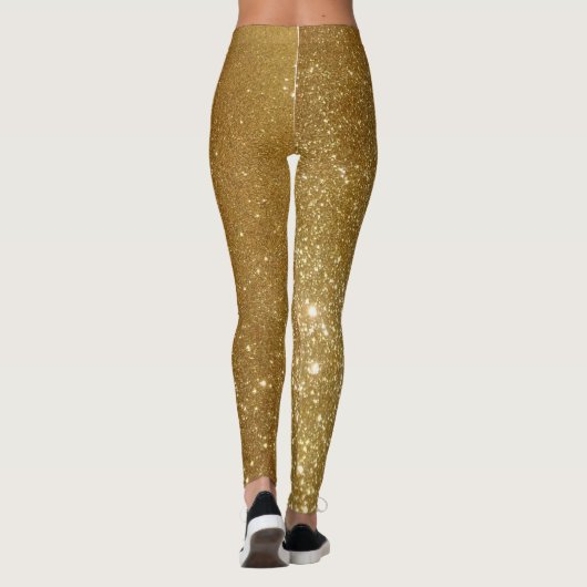 Gold Glitter Bling Original Leggings (Achterkant)