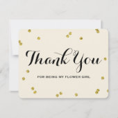 Gold Glitter | Bloemenmeisje - Bedankt kaarten (Voorkant)