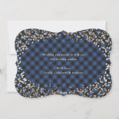 Gold Glitter Blue Buffalo met kerstkaarten Feestdagenkaart (Achterkant)